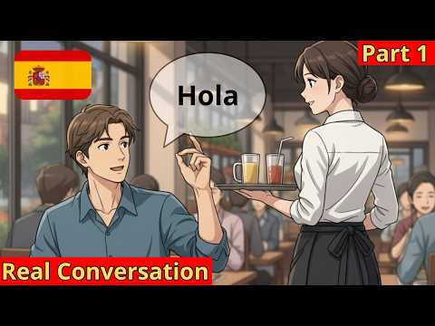 10 Short Spanish Conversations: Talking about order food (Part 1) | Spanish for Beginners | A2-B1