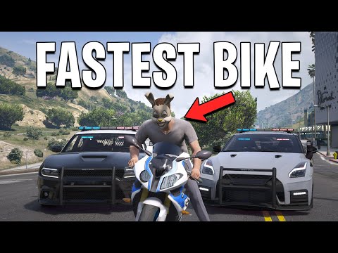 Running From The Cops with Fastest Bike in GTA 5 RP