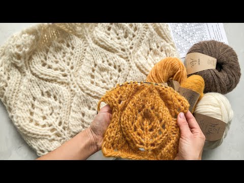 Перевязала джемпер с листьями от Кучинелли! 🤩 Правильная схема узора крупные листья! Скоро МК 🦙!