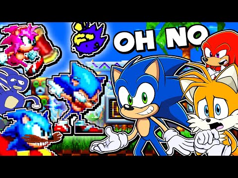🔵💨 TOO MANY SONICS!! - Sonic, Tails & Knuckles Play "Sonic Mania & Sonic PLUS SONIC" MOD!!