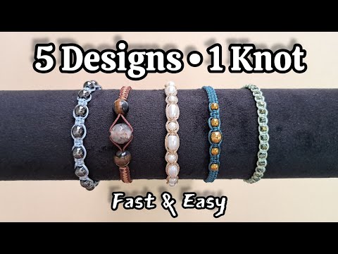 ✨5 Lovely Macrame Bracelets with Square Knot | Easy Beaded DIY