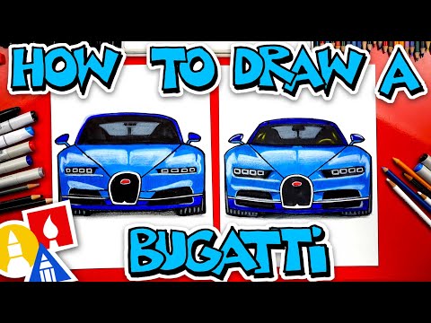 How To Draw A Bugatti Chiron (Front View)