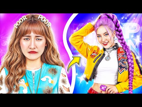 Extreme Makeover From Nerd To Popular Rumi! Poor Pinky In Kpop Demon Hunters Contest