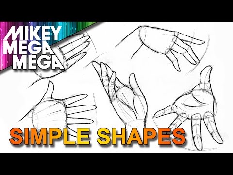 How To Draw HANDS - EASY SIMPLE BASIC SHAPES IN ANIME MANGA