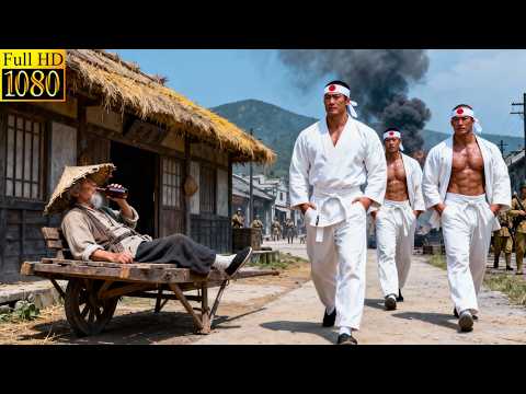 A street samurai is arrogant and disrespectful, but a kung fu old man knocks him out on the spot.