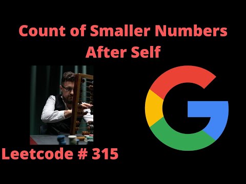 COUNT OF SMALLER NUMBERS AFTER SELF | LEETCODE 315 | PYTHON BINARY SEARCH SOLUTION