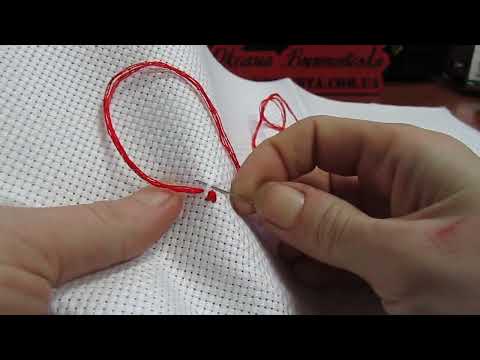 Перший урок. Хрестик на канві. 1 частина