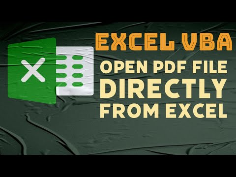 VBA - open PDF file from Microsoft Excel directly
