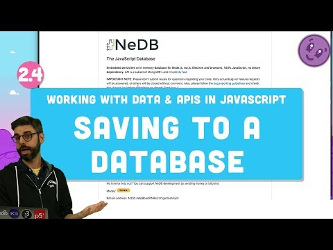 2.4 Saving to a Database - Working with Data and APIs in JavaScript