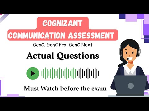 Cognizant Communication Assessment 2026 || Updated Pattern Actual Questions || GenC, GenC Pro, Next