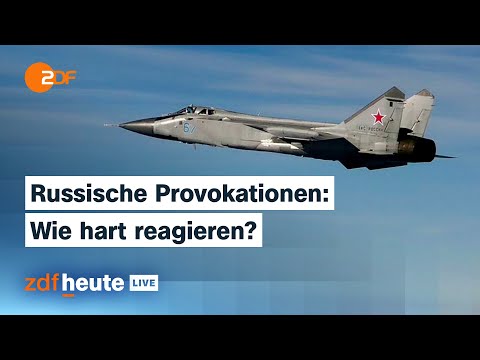 Russische Kampfjets – wie reagieren auf die Verletzungen des Nato-Luftraums? | ZDFheute live