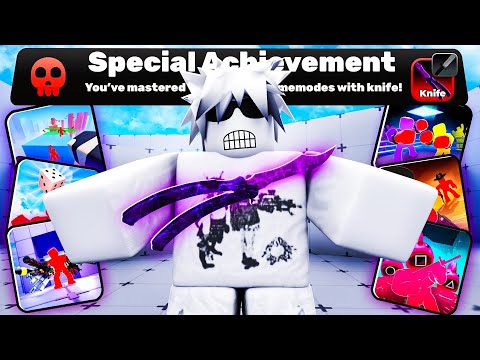 I Beat EVERY GAMEMODE With KNIFE ONLY! (Roblox Rivals)