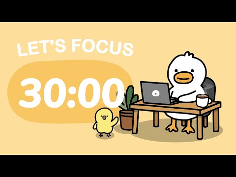 30-Min Focus x4 Pomodoro — Study & Work Timer (ADHD Friendly)