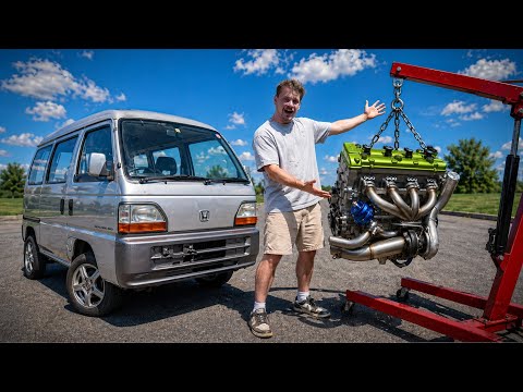 Hayabusa swapping Rare JDM Microvan Start to Finish!