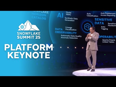 Snowflake Summit 2025 Platform Keynote