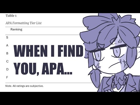 APA Style Rules Tier List