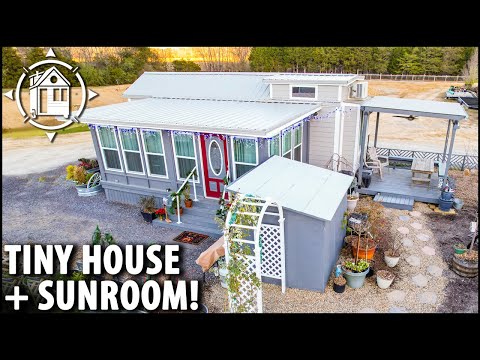 HUGE Tiny Home w/ sunroom is her affordable retirement plan