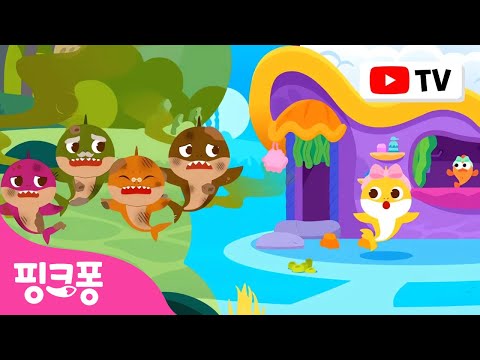 꼬질꼬질! 뽀득뽀득 🫧 아기상어와 목욕놀이 해요 | +모음집 | 으아 냄새~ 아기상어와 깨끗이 씻어요 | #놀이친구 | 핑크퐁! 인기동요