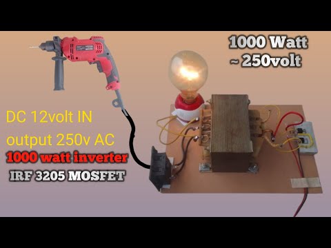 1000 Watt inverter(12volt input ~250v out) IRF 3205 MOSFET
