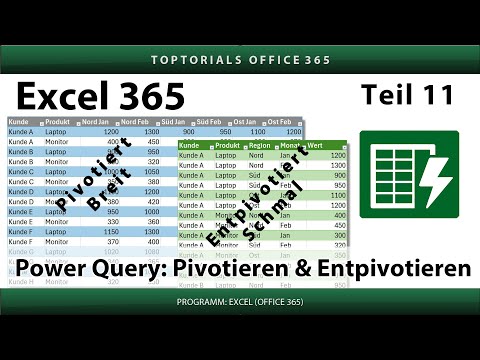Pivotieren & Entpivotieren einfach erklärt – Power Query Grundlagen | Excel 365
