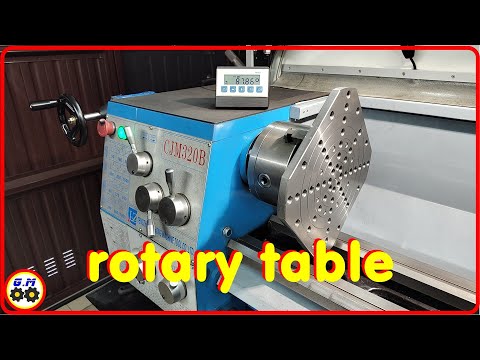 Vertical rotary table for lathe