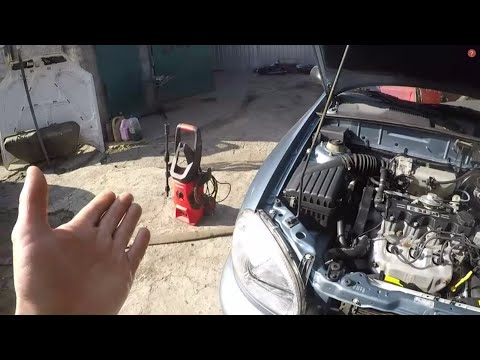 Как помыть двигатель.Мойка высокого давления  INTERTOOL DT-1515.