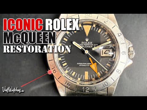 Crazy Transformation of an iconic Rolex McQueen Explorer II 1655 - Professional Restoration - ASMR