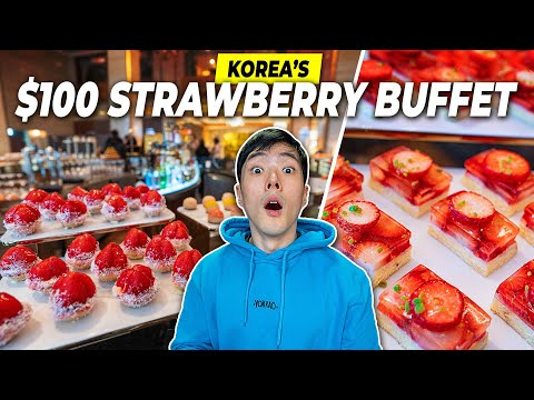 I Tried the $100 Strawberry Buffet in Korea