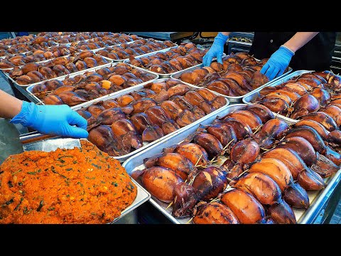 한달에 5000개 완판! 1300도로 볶아서 속재료 터질듯이 넣어주는? 불맛 끝판왕 짬봉 오징어순대 / Spicy squid sundae / Korean street food