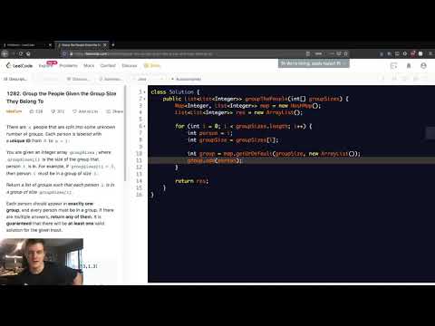 Leetcode Solution - 1282 Group the People Given the Group Size They Belong To