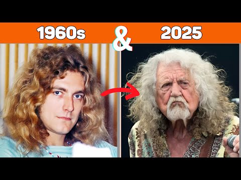 65+ Men Rock Stars of the 1960s to 1990s Then and Now