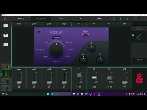 Allen&Heath CQ20B virtual soundcheck using only presets