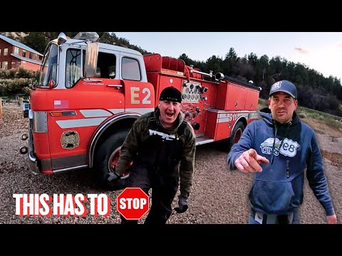 This FIRE TRUCK Will NOT Stop. Pizza Oven Progress!