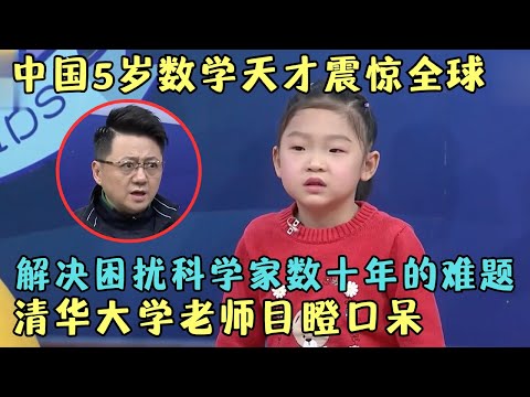 中国5岁数学天才震惊全球! 解决困扰科学家数十年的难题, 清华大学老师目瞪口呆｜家有明星