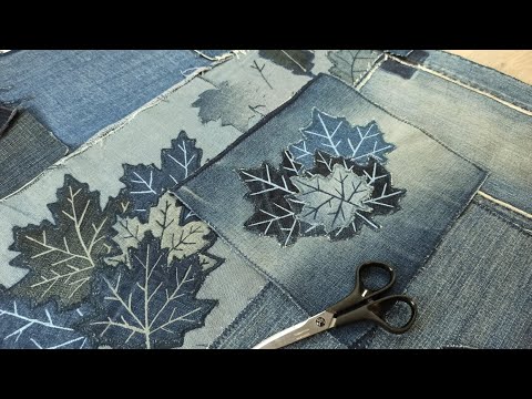 On a sewing machine made of denim fabric. Autumn mood with your own hands! Detailed master class..