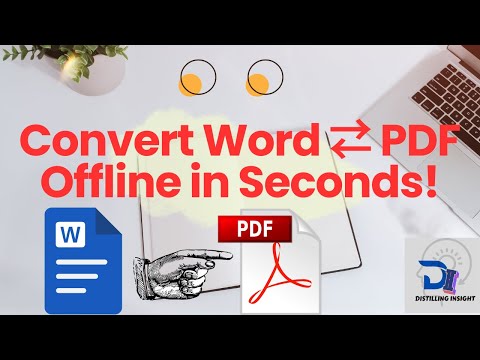 Convert Word to PDF & PDF to Word Offline – No Internet Needed!
