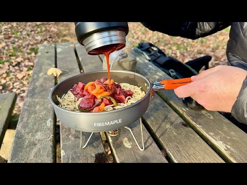 How I Keep Meat Fresh Outdoors • Camp Stove Chinese Noodles