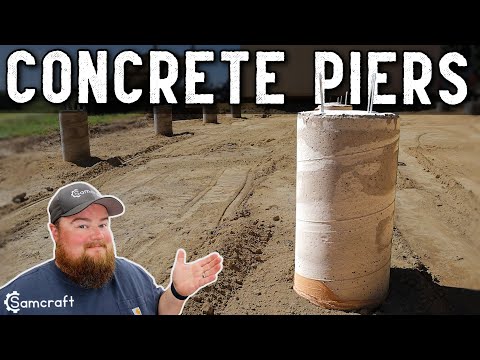 Concrete Pour Day! DIY Pier Foundation for my new 20 x 32 Workshop!