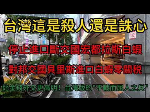 台灣這是"殺人還是誅心"？停止進口斷交國宏都拉斯白蝦,對邦交國貝里斯進口白蝦零關税.比金錢外交更高明！台灣版的"不戰而屈人之兵"