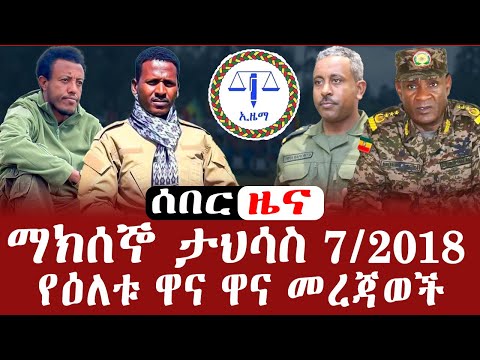 ማክሰኞ ታህሳስ 7/2018 ዓ.ም እለታዊ ዜና | Ethiopia Breaking News Today #Ethiopia #EthiopiaNews #breakingnews