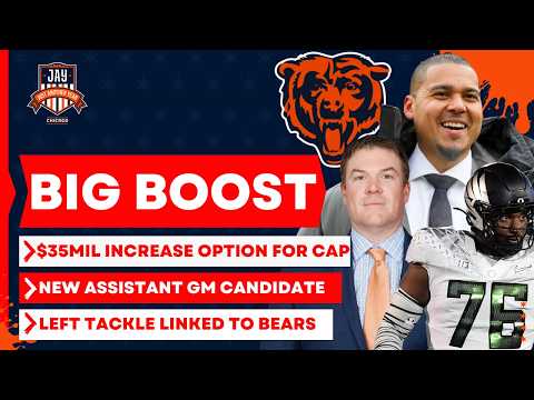 BIG BOOST; Bears Get $35mil More in Salary Cap in 4 Restructure Options+ New Asst GM Candidate