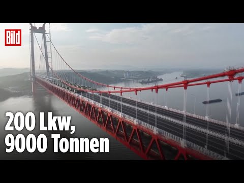 Belastungstest für neue Mega-Brücke in China