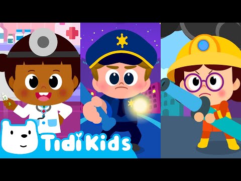👩🏻‍⚕️👮🏼인기 어린이 직업 동요 총집합! | 멋진 직업을 가지고싶어요! | 경찰관,소방관, 의사, 정비사 |동요 연속듣기 | 어린이 인기동요 ★ 티디키즈