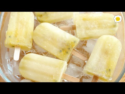 Passion Fruit Orange Popsicles Recipe 百香果橙子冰棍食谱 Recette de glaces à l'orange aux fruits de passion