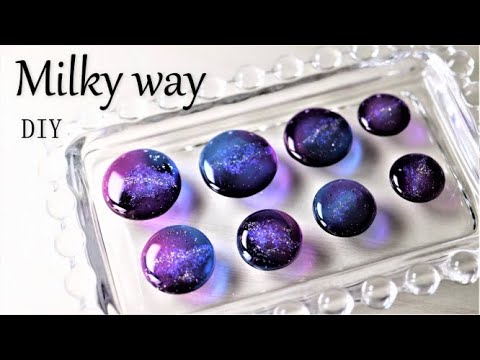 【Resin art】DIY✧how to make resin jewelry with molds【Milky Way Galaxy】