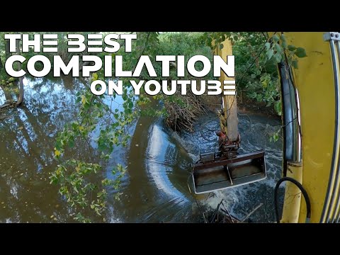 The Best Compilation On YouTube - Beaver Dams Removal With Excavator