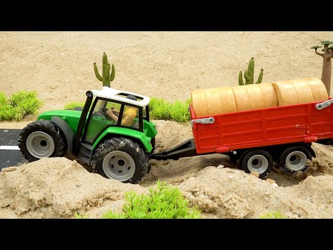 Police Rescue Mission for Tractor and Garbage Truck Stuck in Mud | Toy Cars for Kids | BIBO TOYS