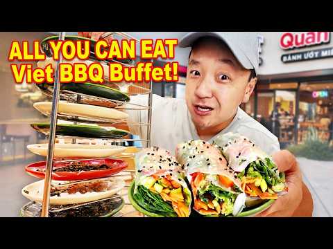 ALL YOU CAN EAT Vietnamese BBQ Buffet &amp; The TALLEST Rice Sheets in Orange County California