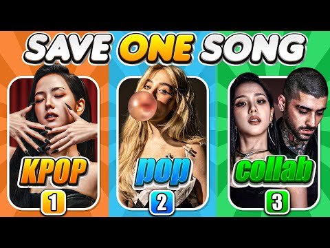 kpop vs pop vs collab โจ๐ง save one song ๐คฉ | music quiz