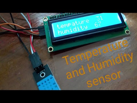 DHT11 Temperature and humidity sensor using arduino with LCD disply tutorial